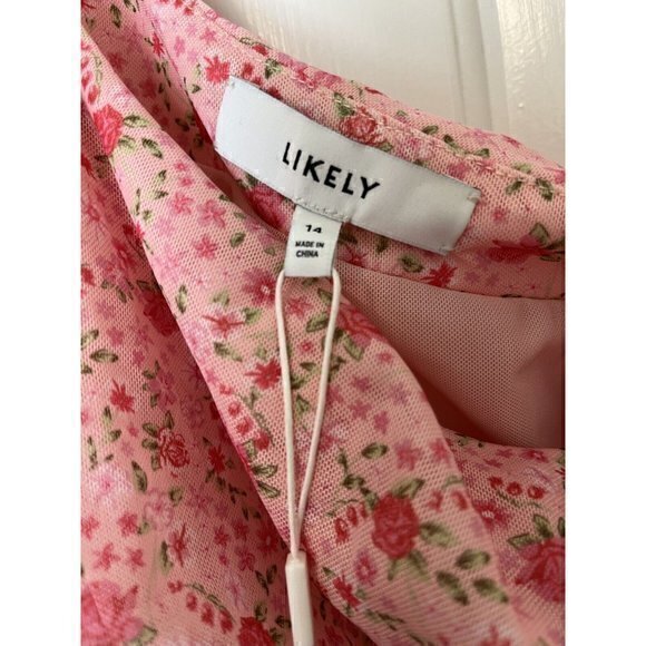 NWT Likely TASH DRESS Color: Roseshadow Mult, Pink, Floral/ One Shoulder Size 14 - Picture 10 of 16